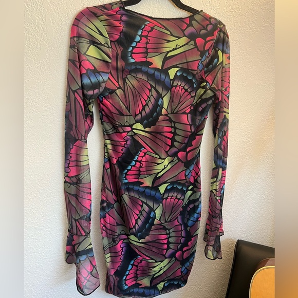 Fashion Nova Butterfly Mesh Mini Dress (NEW WITH TAGS) - Picture 5 of 6